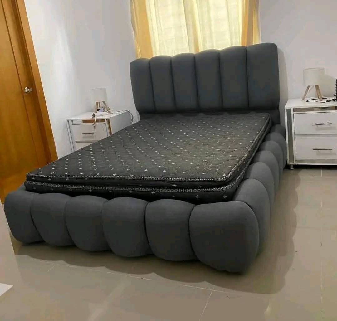 Grey cloud bubble bed — ultra-plush centrepiece