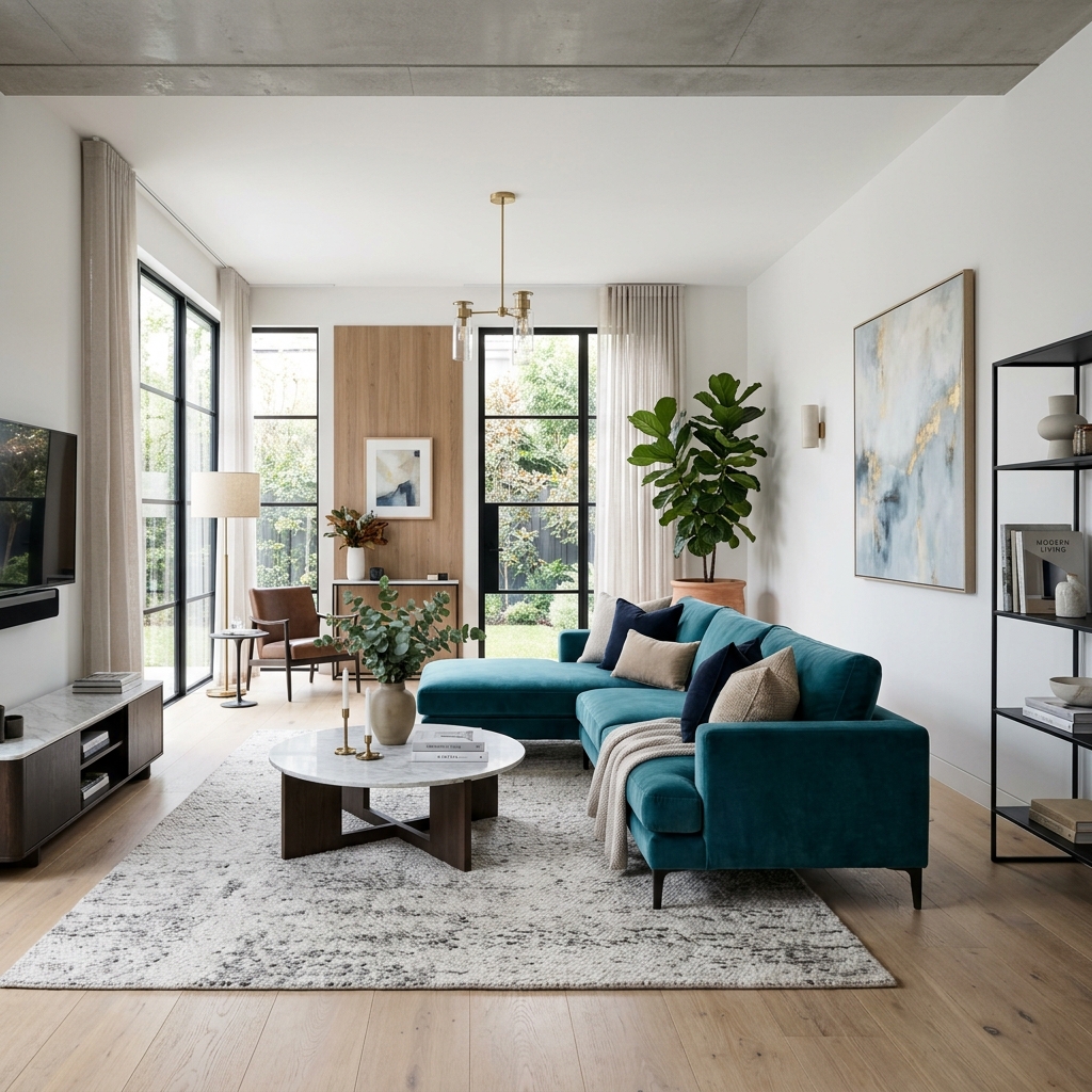 Living room gallery — curated project showcase