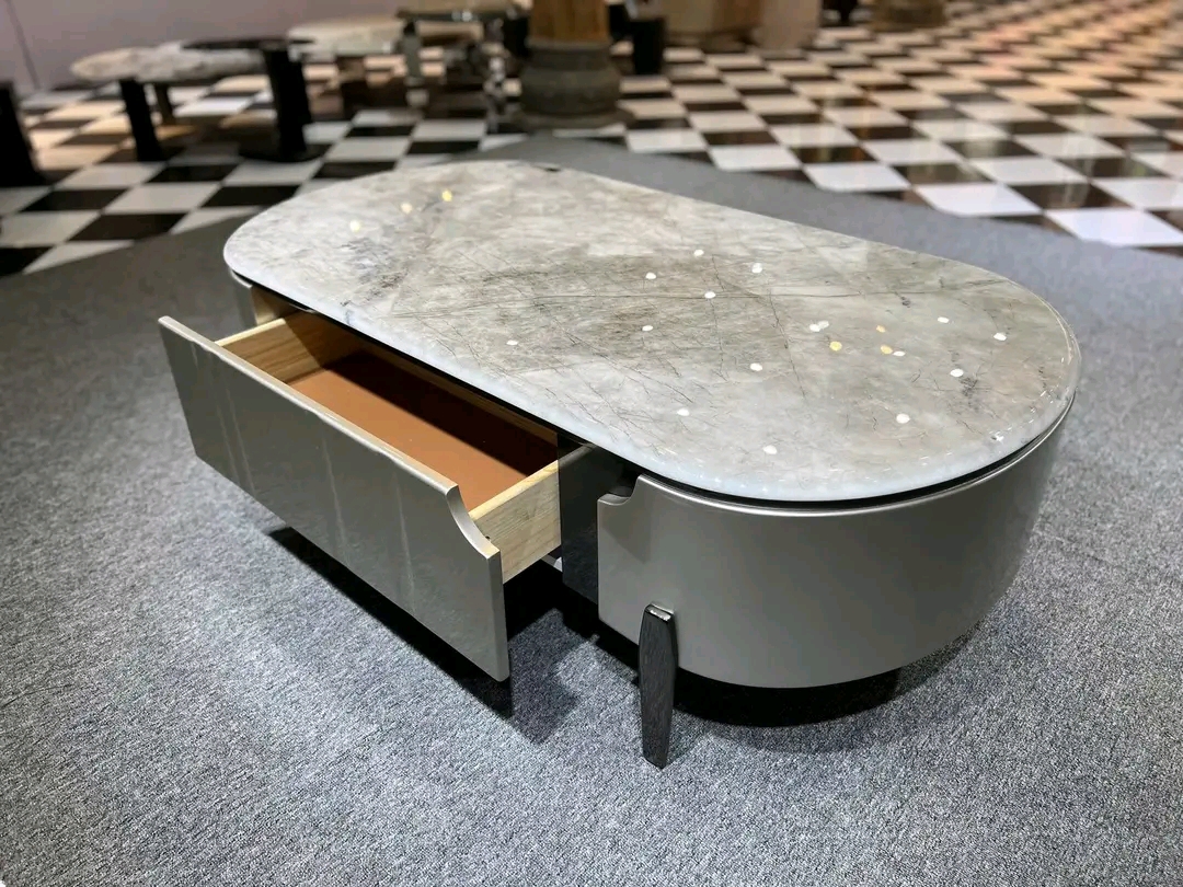 Oval marble coffee table — timeless centrepiece