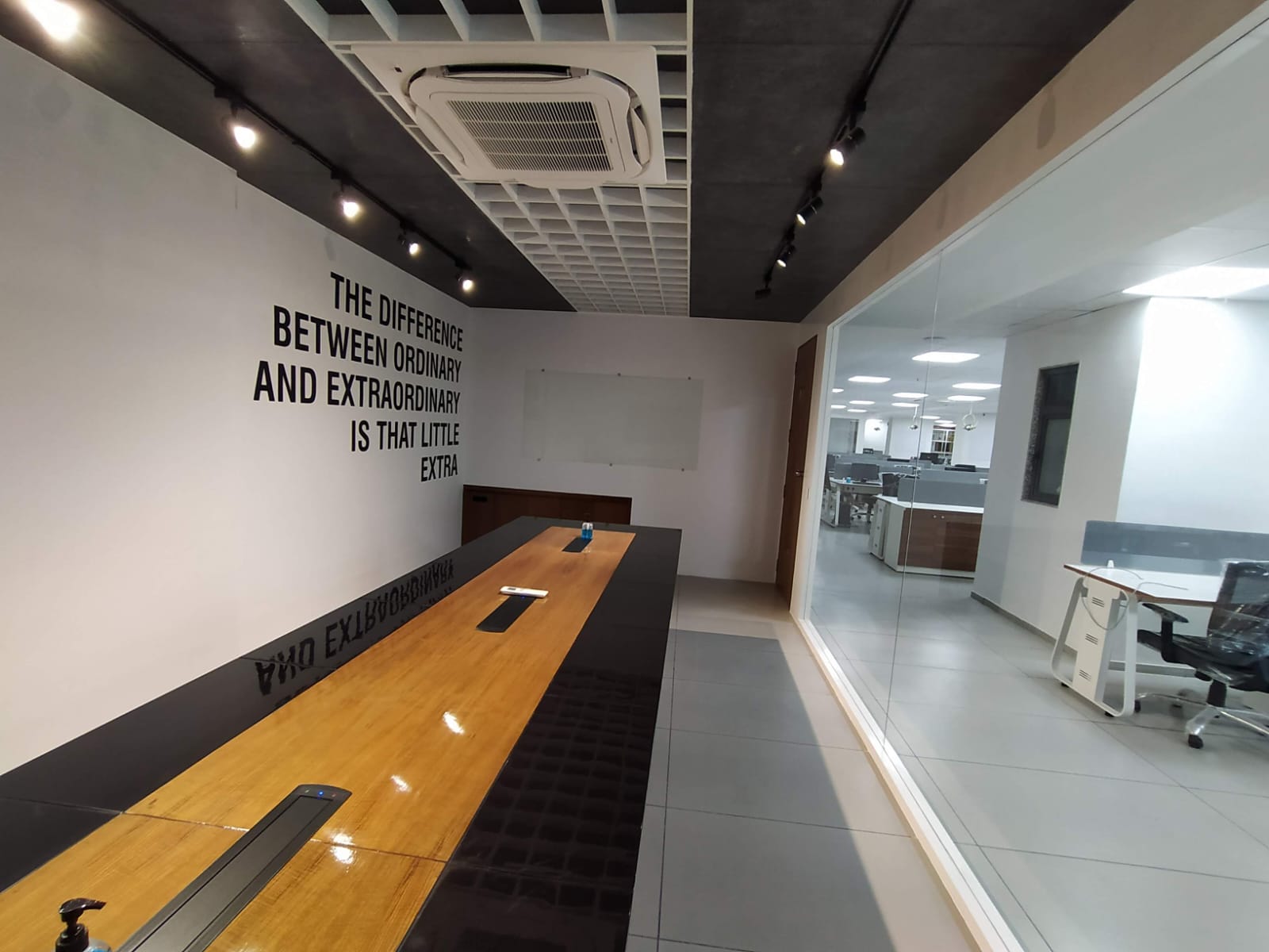 Office project — workstation bay installation