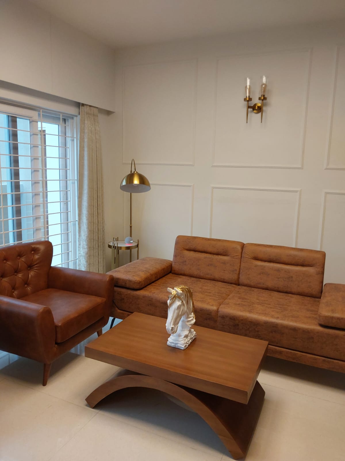 Foyer partition view — elegant spatial division